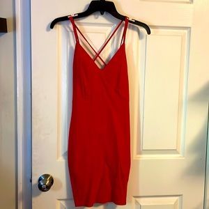 Red Mini Cocktail Dress- Size Small